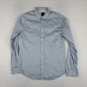 AX Armani Exchange Dress Shirt Mens Medium Navy White Regular Fit Button Up‎
